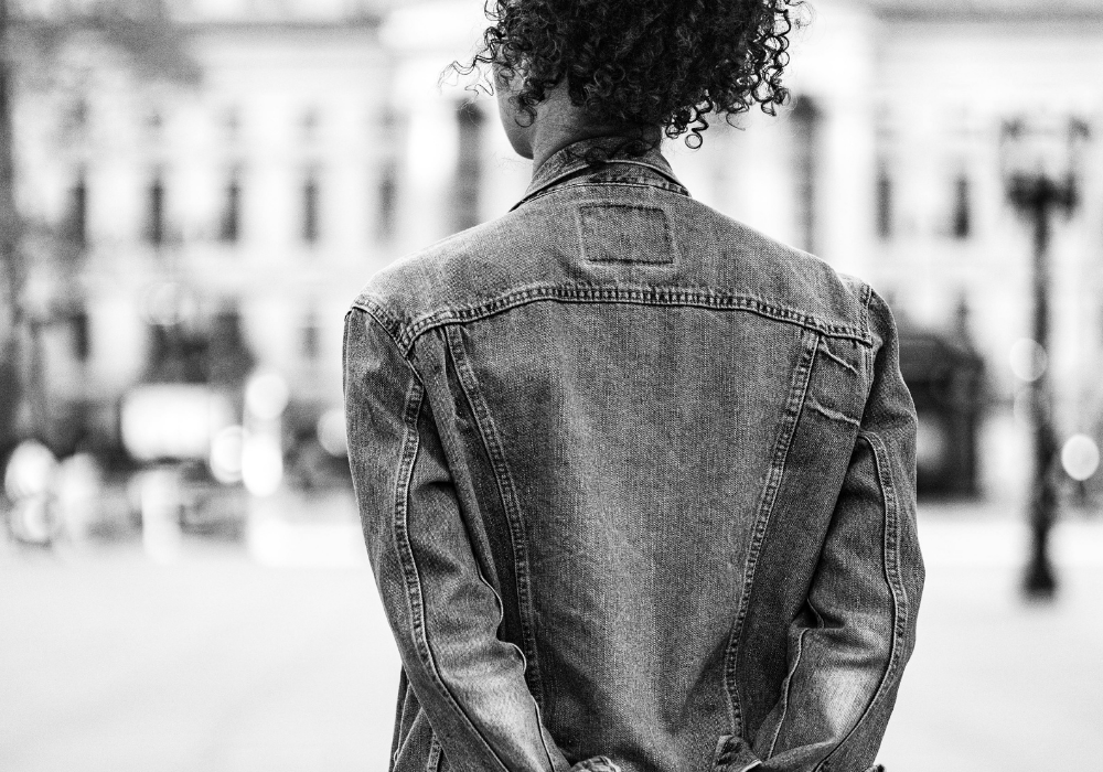 woman with back to camera